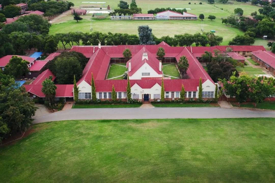 Potchefstroom High School for Boys — close aerial view of the main building